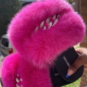 Pink Bling Custom Slides sizes 7.5-11